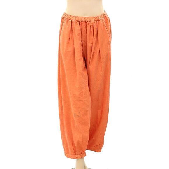 270584 Free People To The Sky Parachute Pants Pull-on Low-Rise Solid Smocked XS - Picture 5 of 8